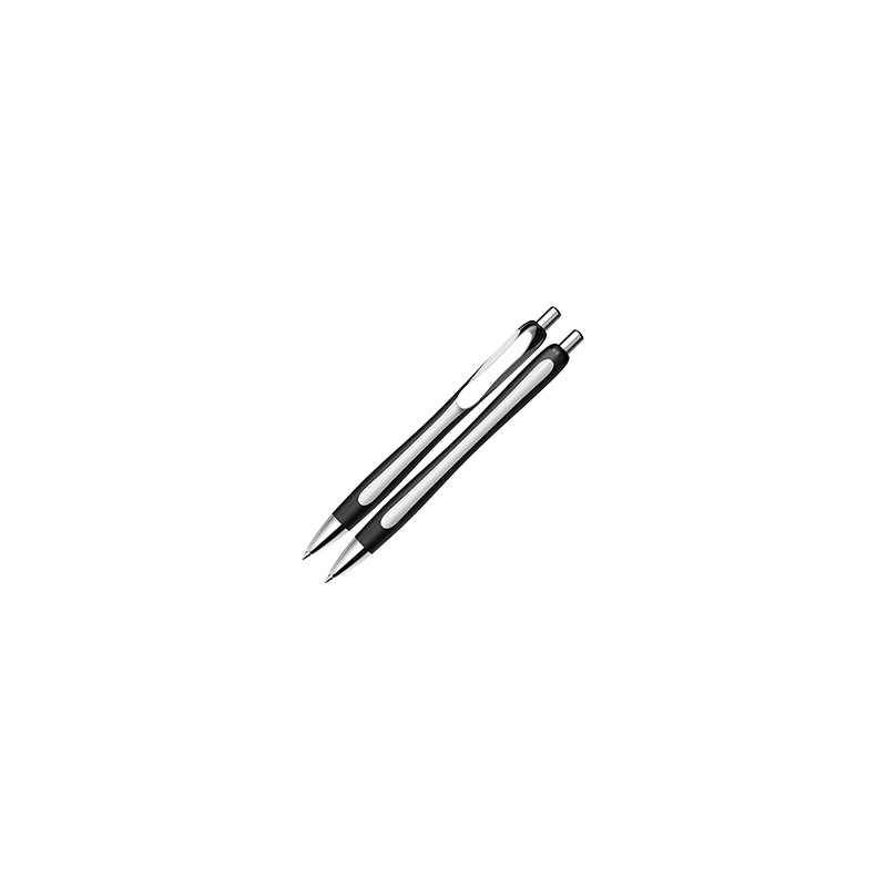 Penna a sfera a scatto Slider Rave XB fusto nero/bianco Schneider