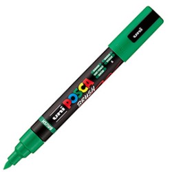 Marcatore Uni Posca PC5MBR punta brush 1.0 - 4.0mm verde Uni Mitsubishi
