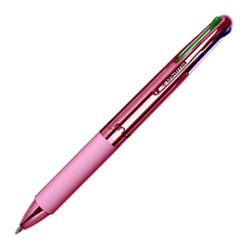 Penna sfera 4 colori 4 Multi 1.0mm Chrome rose pink OSAMA - Conf da 12 pz.
