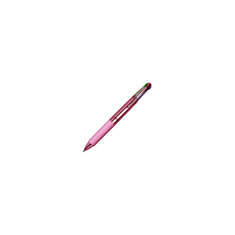 Penna sfera 4 colori 4 Multi 1.0mm Chrome rose pink OSAMA - Conf da 12 pz.