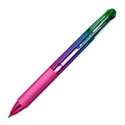 Penna sfera 4 colori 4 Multi 1.0mm Chrome rainbow OSAMA - Conf da 12 pz.