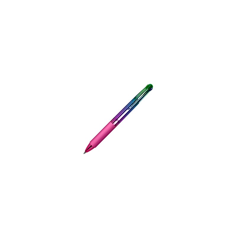 Penna sfera 4 colori 4 Multi 1.0mm Chrome rainbow OSAMA - Conf da 12 pz.