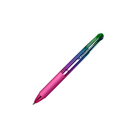 Penna sfera 4 colori 4 Multi 1.0mm Chrome rainbow OSAMA - Conf da 12 pz.