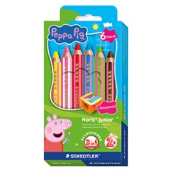 Astuccio 6pz matitone 3 in 1 Noris Junior Peppa Pig colori assortiti Staedtler