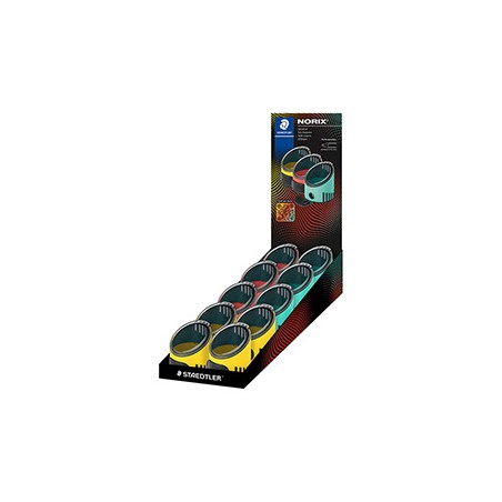 Temperamatite 1 foro Norix Tub colori assortiti Staedtler - Conf da 10 pz.