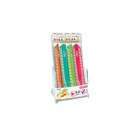 Expo 15pz righello Flexi 15cm colori assortiti Arda
