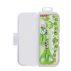 Kit Fancy forbice+temperino+righello colori assortiti Arda - Conf da 6 pz.