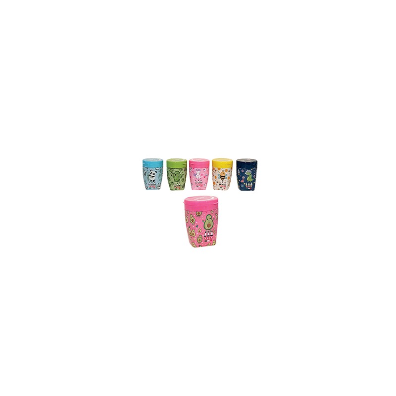 Temperamatite Fancy 3 fori colori e fantasie assortiti Arda - Conf da 12 pz.