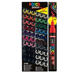 Expo 60 marcatore Posca Brush colori assortiti Uni Mitsubishi