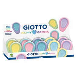 Happy Love gomma colori pastello assortiti Giotto - Conf da 30 pz.