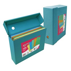 Sintex box conf. 150 cartelline a L con finestra Sintex in 5 colori assortiti Bl