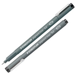 Pennarello Pigment Liner 308 nero 0,2mm Staedtler - Conf da 10 pz.