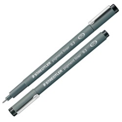 Pennarello Pigment Liner 308 nero 0,3mm Staedtler - Conf da 10 pz.