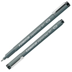 Pennarello Pigment Liner 308 nero 0,7mm Staedtler - Conf da 10 pz.