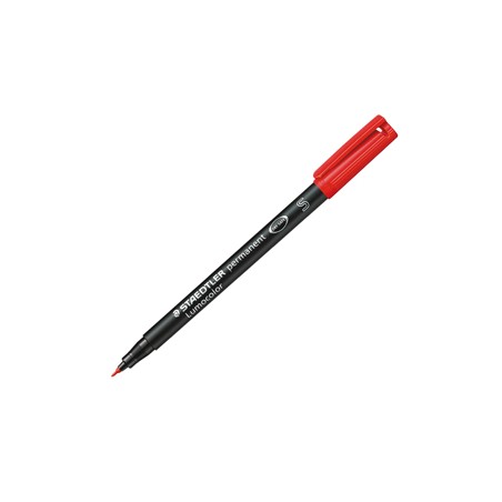 PENNARELLO LUMOCOLOR PERMANENT 313 SF 0.4MM ROSSO - Conf da 10 pz.