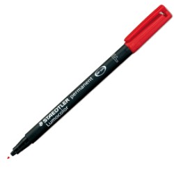 PENNARELLO LUMOCOLOR PERMANENT 318 F 0.6 ROSSO - Conf da 10 pz.