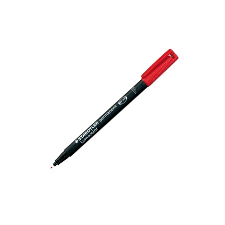 PENNARELLO LUMOCOLOR PERMANENT 318 F 0.6 ROSSO - Conf da 10 pz.