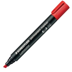 MARCATORE LUMOCOLOR PERMANENT 350 ROSSO P.SCALPELLO STAEDTLER - Conf da 10 pz.