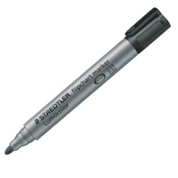 Marcatore Lumocolor Flipchart 356 punta tonda nero Staedtler - Conf da 10 pz.