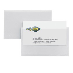 10 PORTABIGLIETTI DA VISITA AUTOADESIVI 5,5X9CM ETICARD T