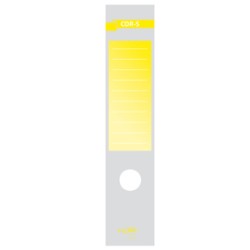 Busta 10 copridorso CDR-S carta adesiva giallo 7x34,5cm SEI ROTA