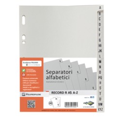 SEPARATORE ALFABETICO A-Z PPL 15X21 RECORD RA5A-Z SEI ROTA