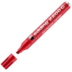 MARCATORE EDDING 2200C ROSSO P.SCALPELLO - Conf da 10 pz.